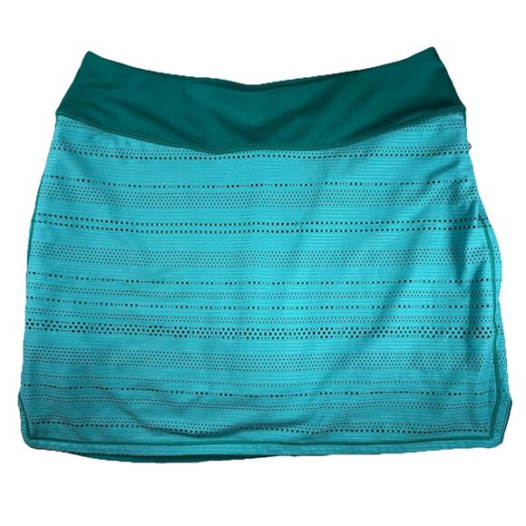 Under Armour Skort Women’s Teal Mesh Tennis Pickleball Golf Pull On Small - Picture 1 of 7
